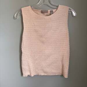 Kate Hill Bead Ribbed Tank Top